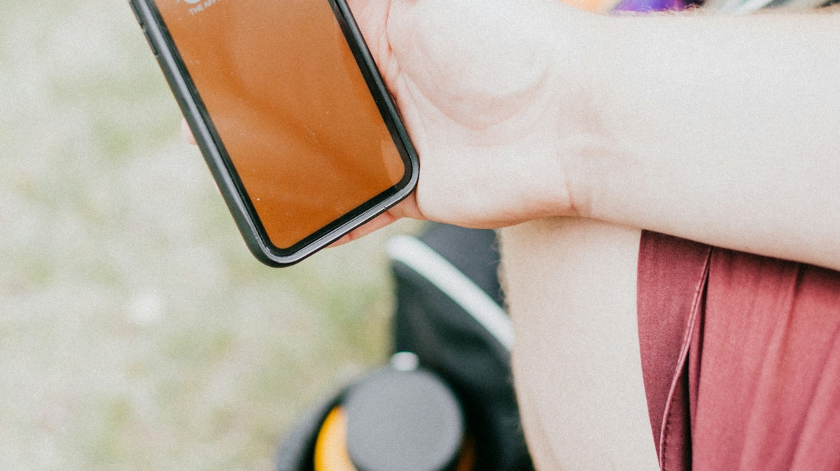 a person holding a cell phone