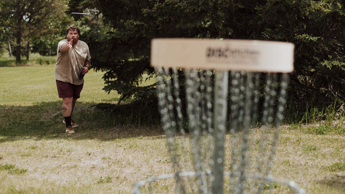 a person walks past a sign