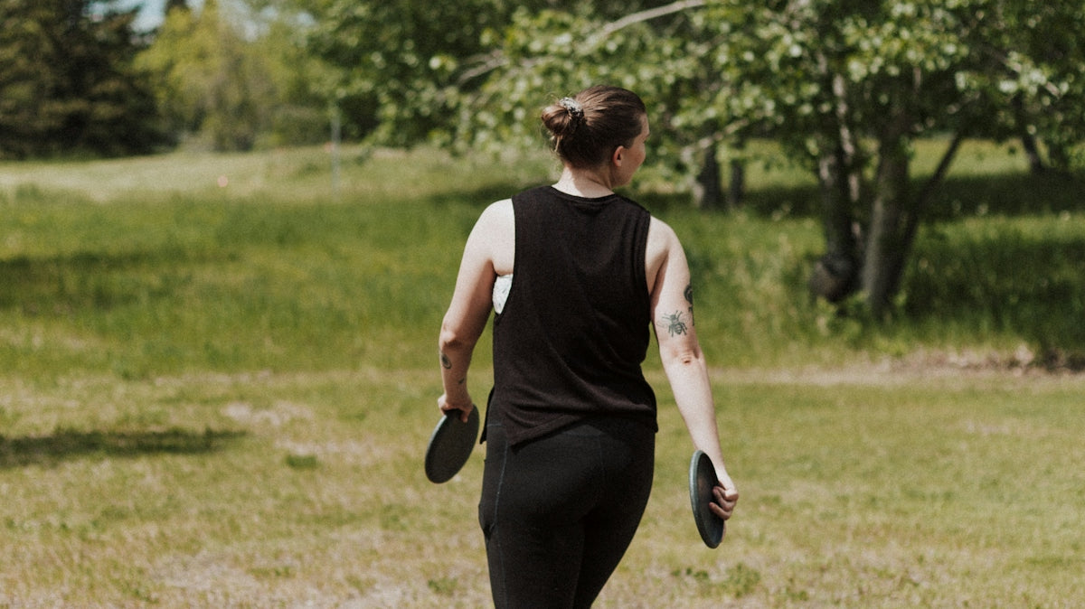 a man running on a path