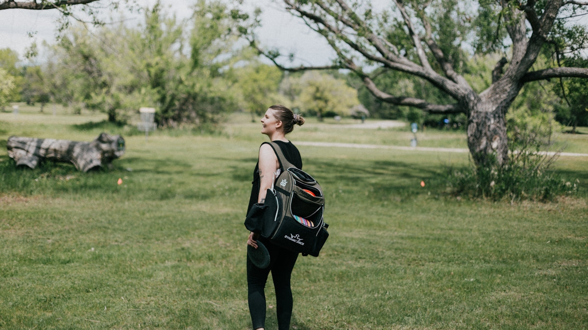 a person walking in a park