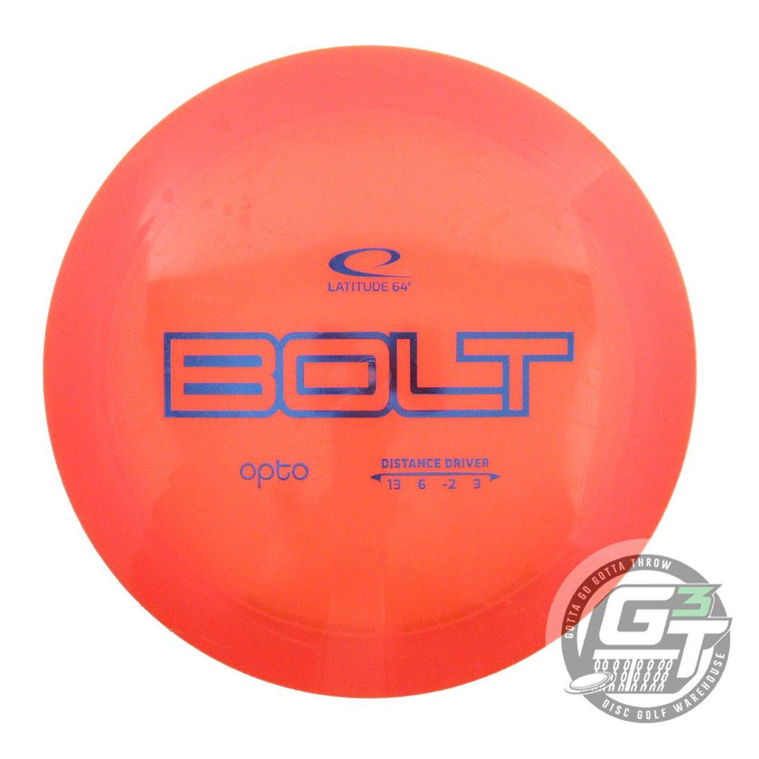 USED Latitude 64 Opto Bolt 175g Orange Blue Foil Distance Driver Golf Disc
