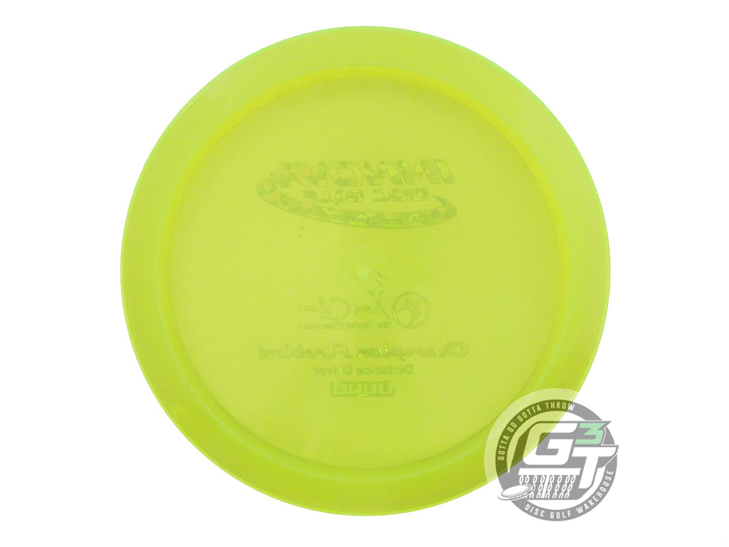 USED Innova Champion Firebird 168g Yellow Teal Shatter Foil Distance Driver Disc