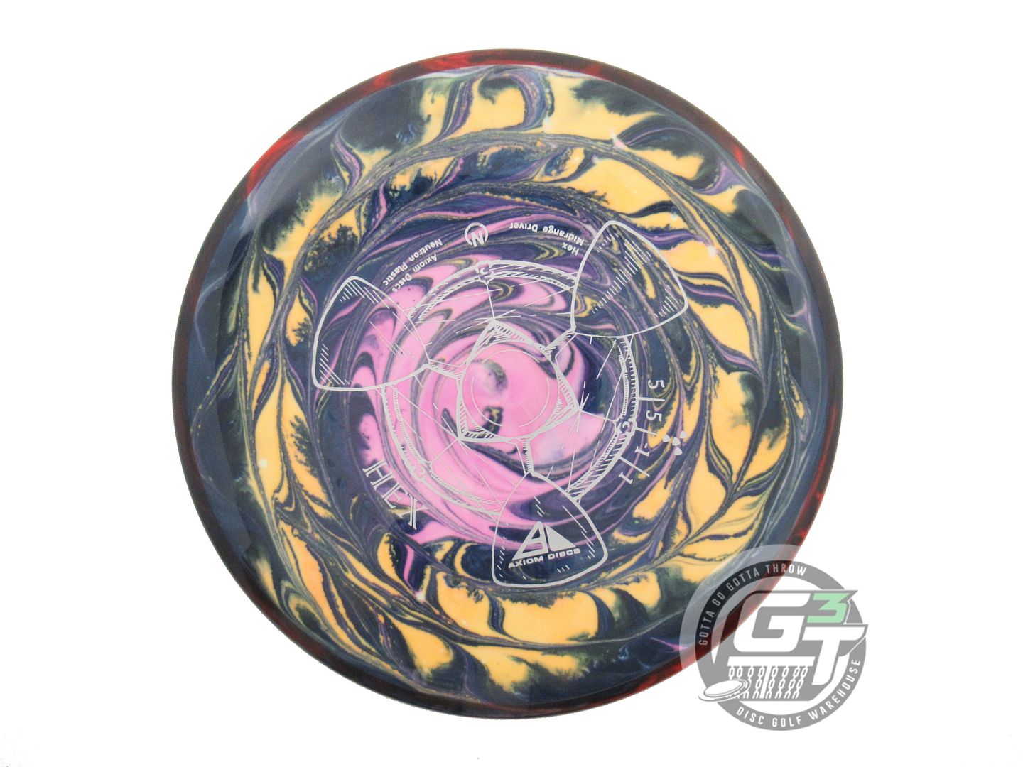 NOS Axiom Discs Neutron Hex 171g HOME DYED Red Rim Midrange Golf Disc