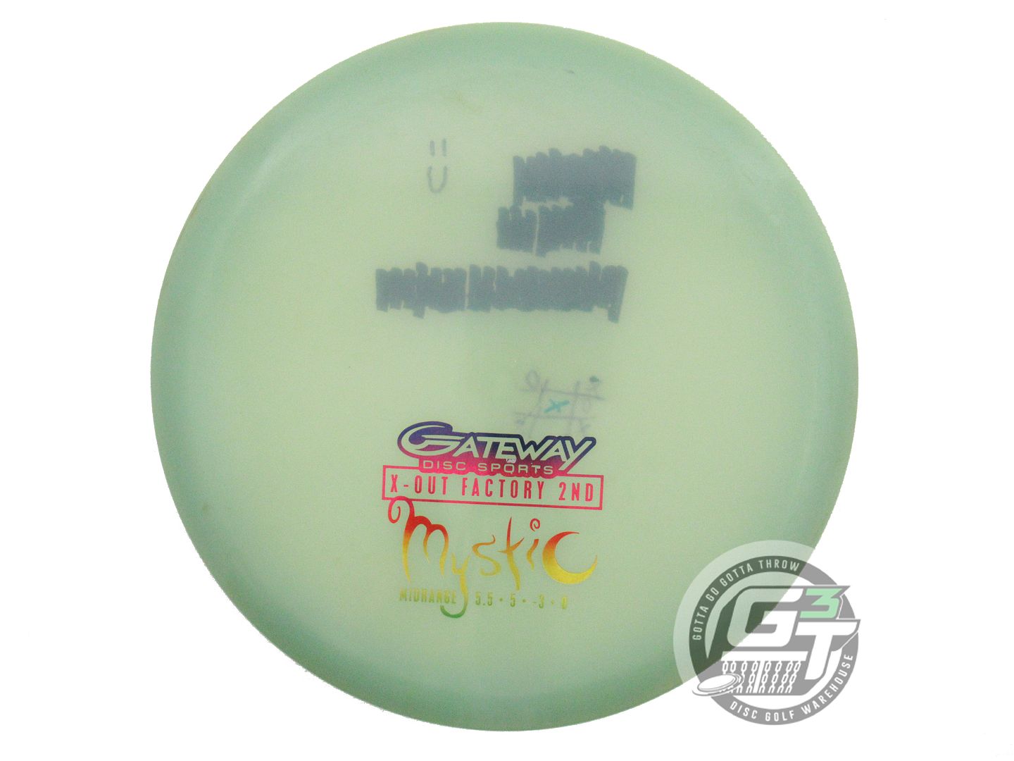 USED Gateway X-OUT Diamond Glow Mystic 174g Green Midrange Golf Disc