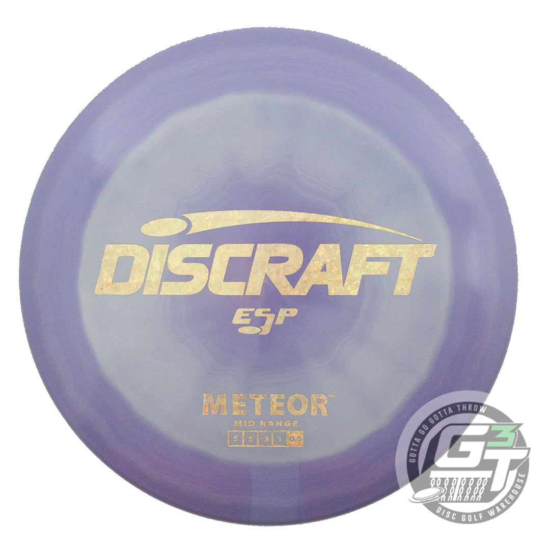 USED Discraft ESP Meteor 179g Purple-Gray Gold Shatter Foil Midrange Golf Disc