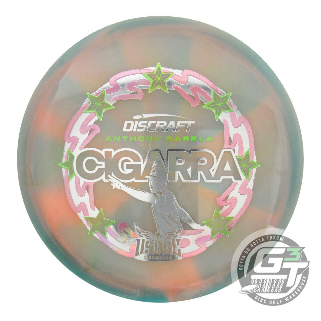 Discraft Limited Edition Victory Edition 2025 USDGC Champion Anthony Barela Swirl Elite Z Cigarra Fairway Driver Golf Disc (Individually Listed)