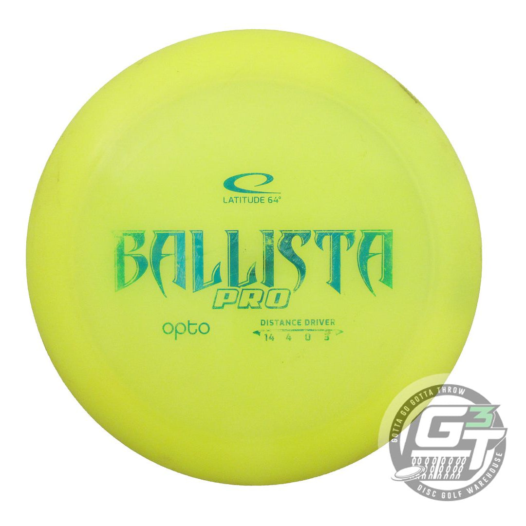 USED Latitude 64 Opto Ballista Pro 169g Yellow Blue Foil Distance Driver Disc