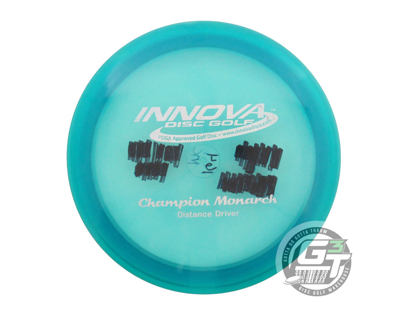 USED Innova Champion Monarch 164g Teal Silver Holo Foil Distance Driver Disc