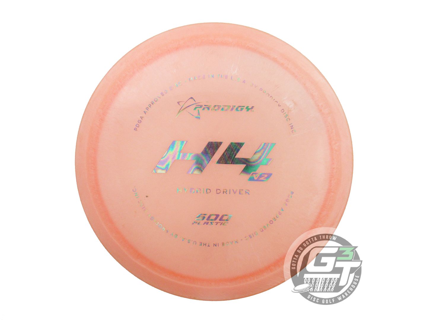 USED Prodigy Discs 500 H4 V2 175g Peach Oil Slick Foil Hybrid Driver Golf Disc
