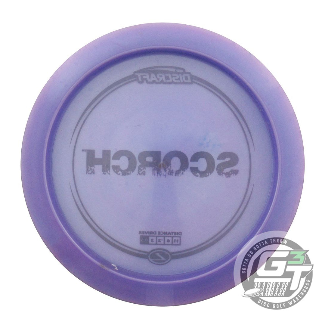 USED Discraft Z Scorch 174g Purple Black Stamp Distance Driver Golf Disc