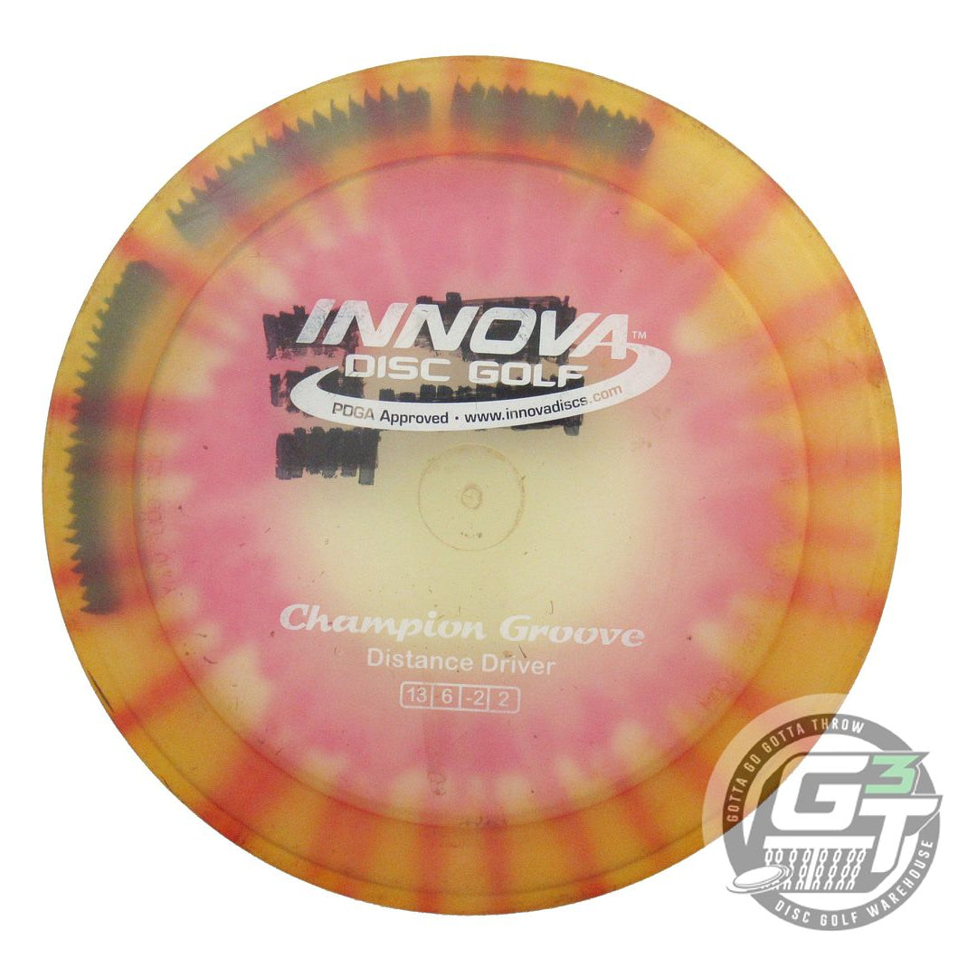 USED Innova I-DYE Champion Groove 174g Yellow Burst Distance Driver Golf Disc