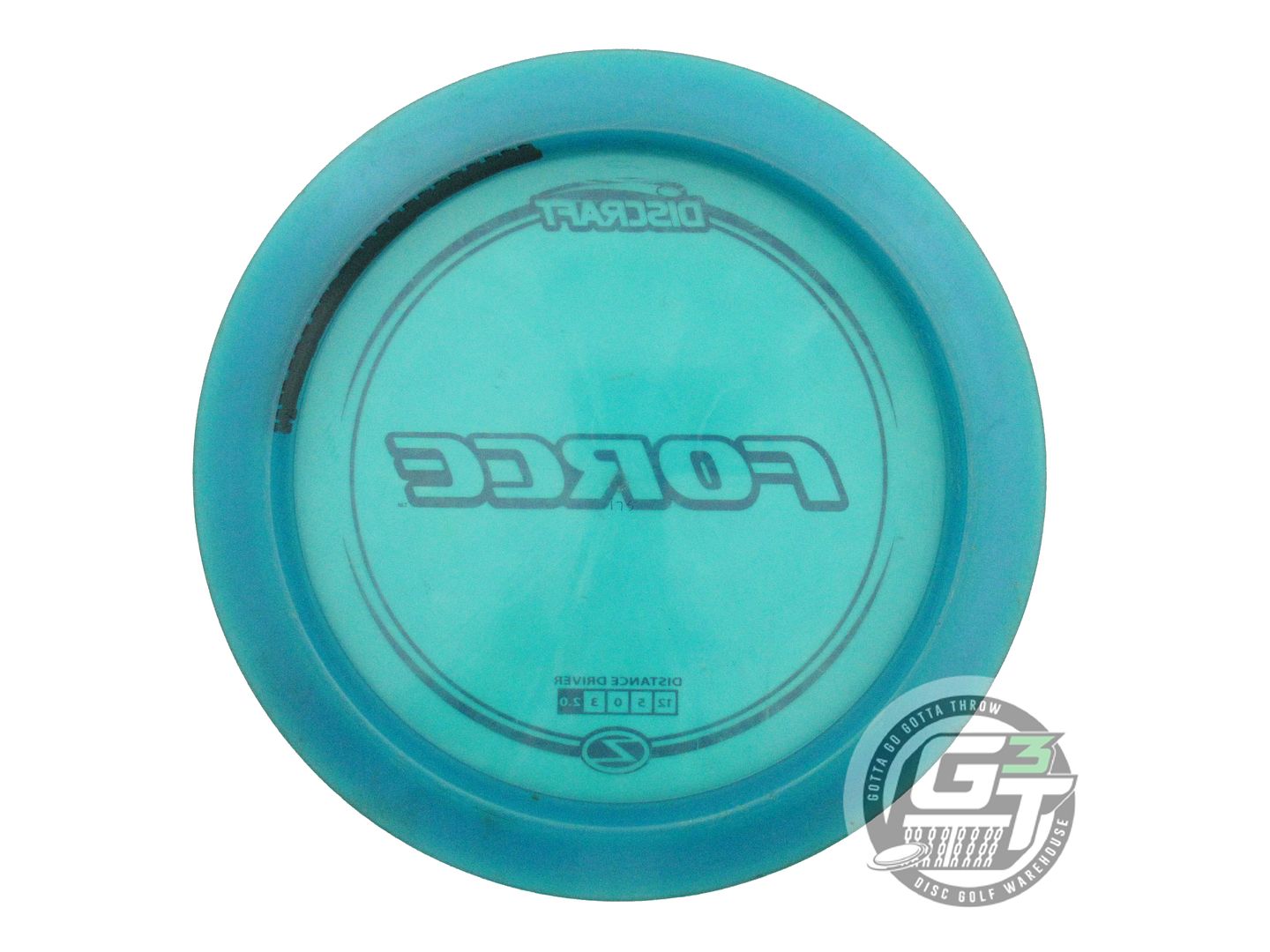 USED Discraft Z Force 175g Teal Camo Stamp Distance Driver Golf Disc