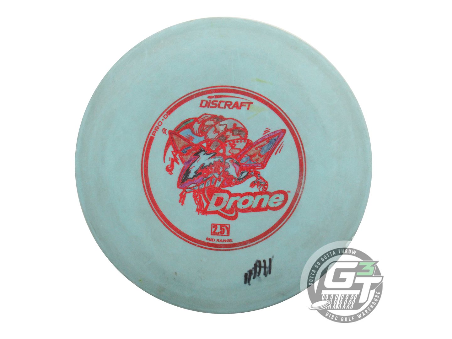 USED Discraft Pro D Drone 178g Teal Red Foil OOP Midrange Golf Disc