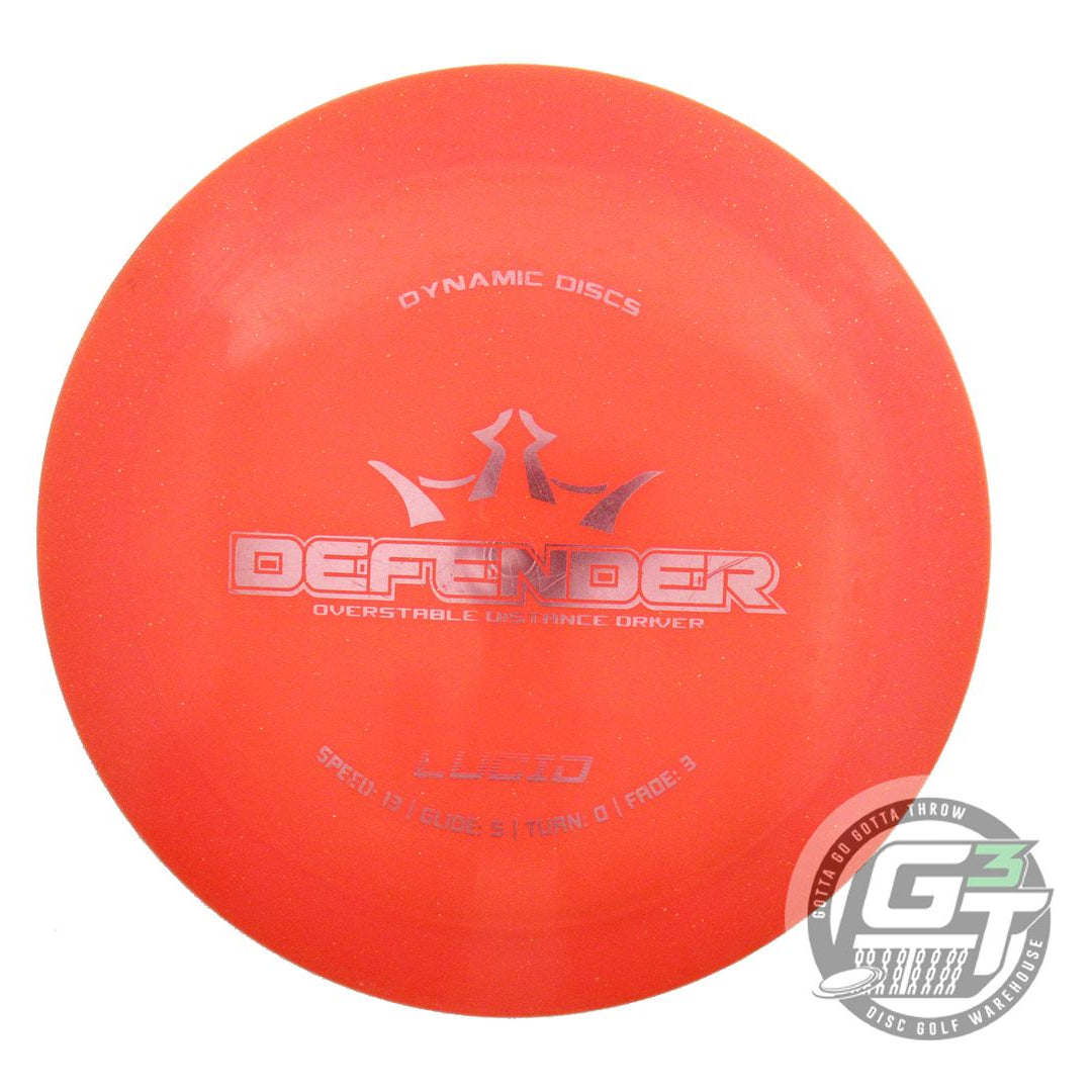 USED Dynamic Discs Lucid Defender 173g Orange Silver Foil Distance Driver Disc