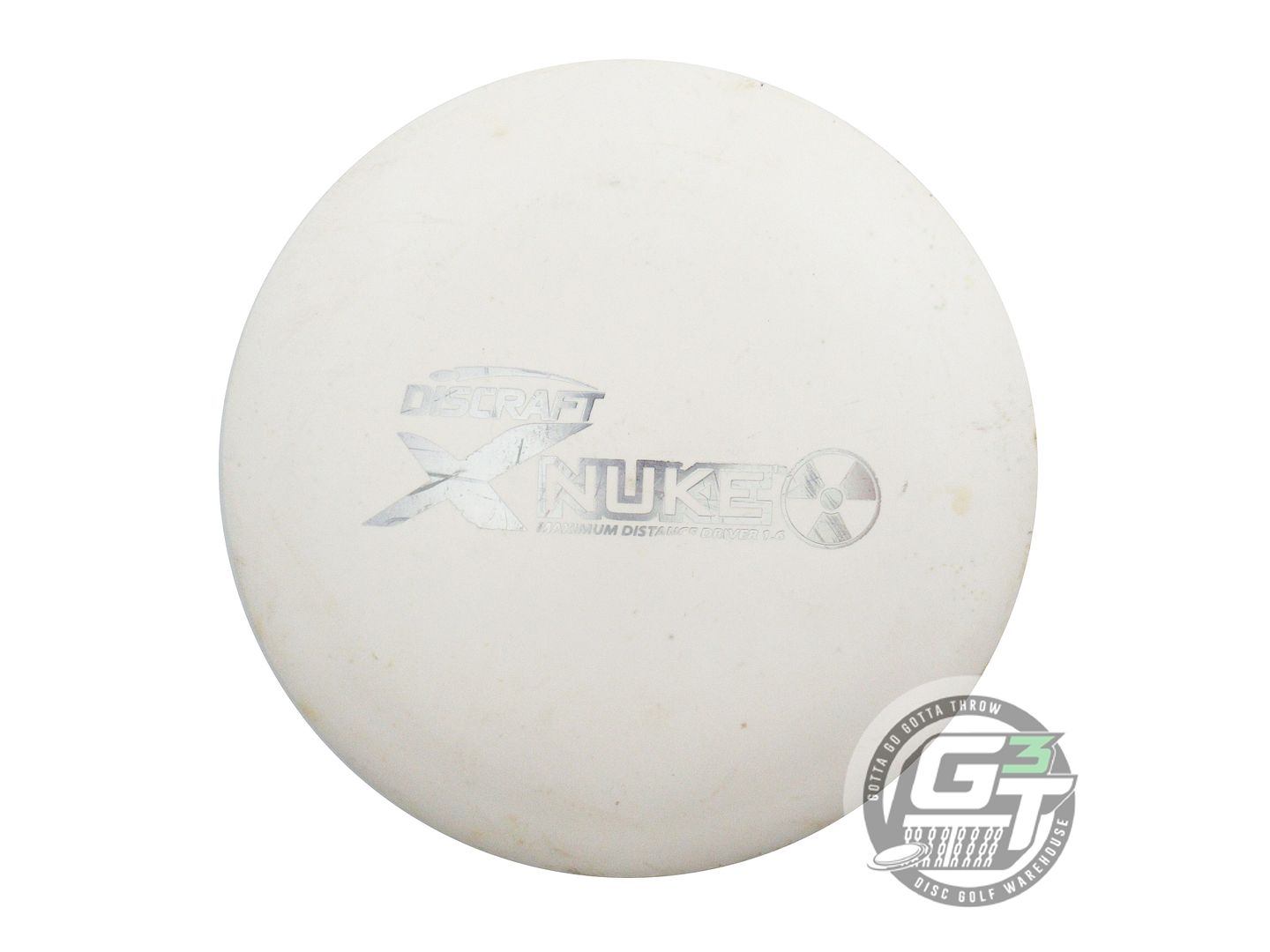 USED Discraft X Nuke 168g White Silver Foil Distance Driver Golf Disc