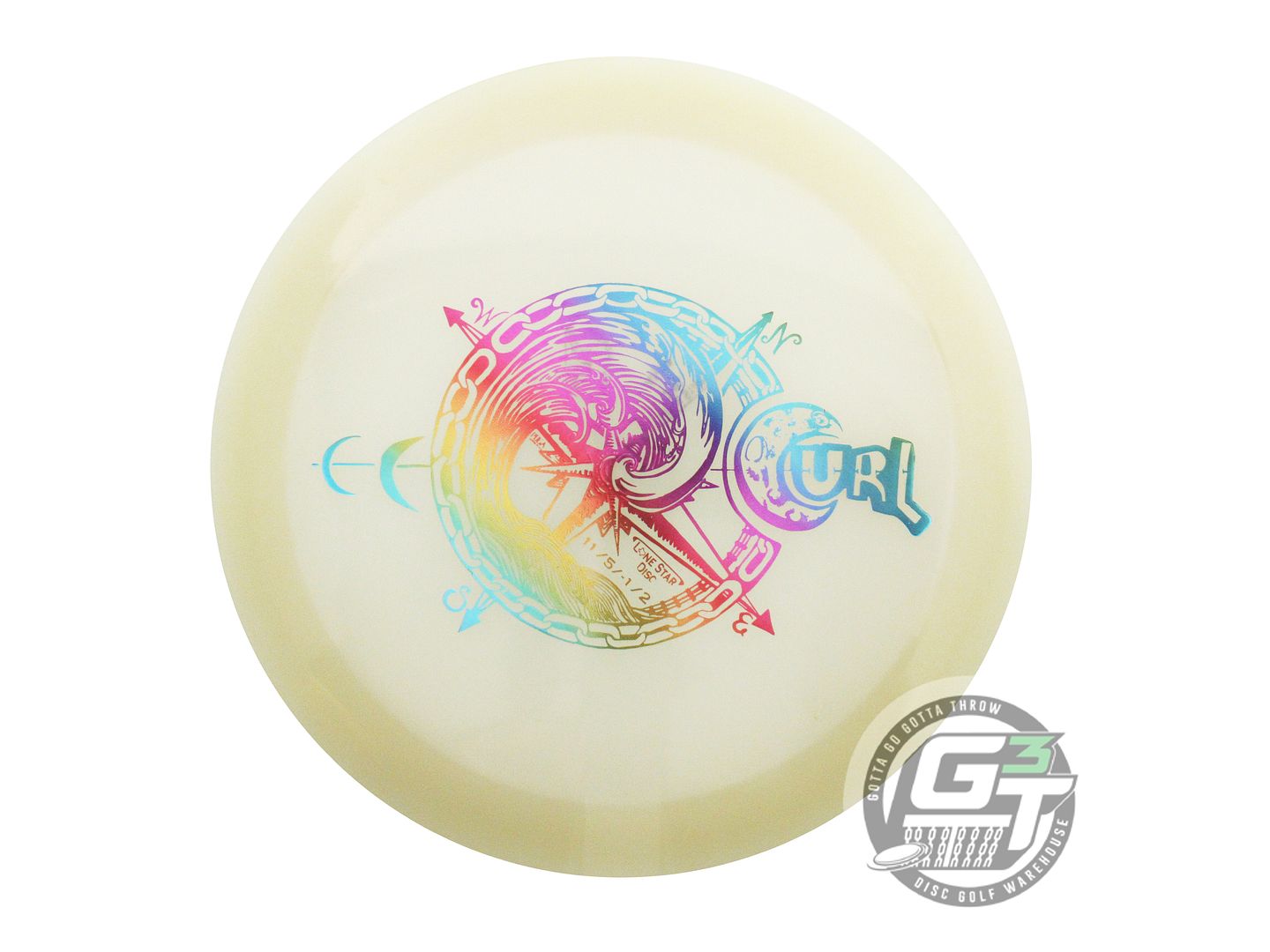 NOS Lone Star COMPASS Alpha Glow Curl 176g Rainbow Foil Distance Driver Disc