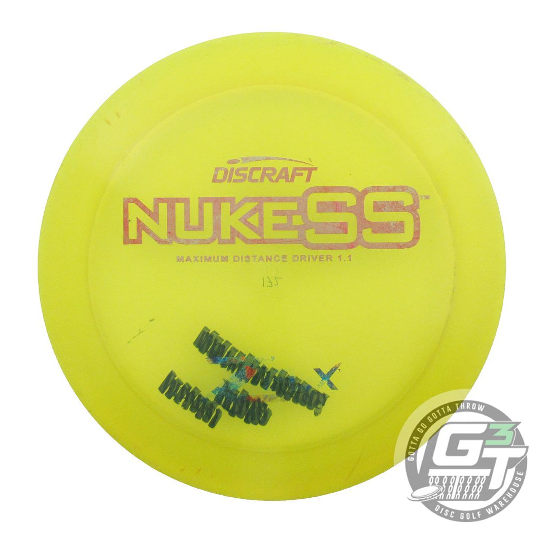 USED Discraft Z FLX Nuke SS 172g Yellow Red Foil Distance Driver Golf Disc