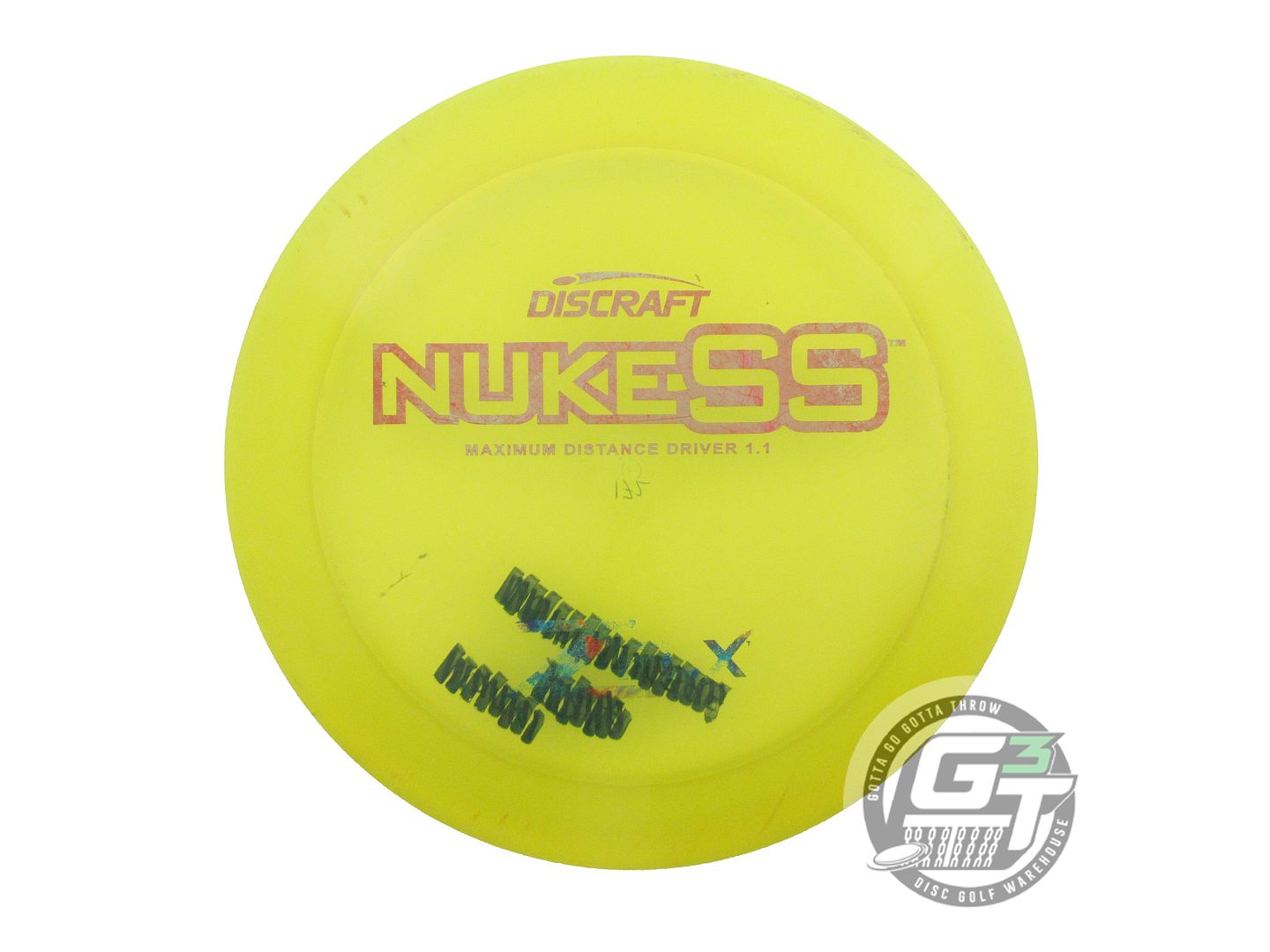 USED Discraft Z FLX Nuke SS 172g Yellow Red Foil Distance Driver Golf Disc