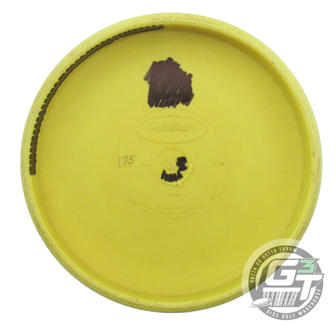 USED Above Ground Level Woodland Madrone 175g Yellow Rainbow Shatter Putter Disc