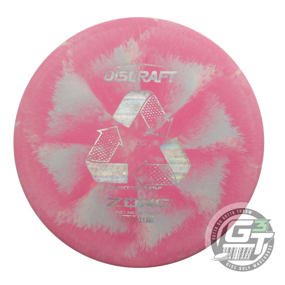 USED Discraft Recycled ESP Zone 175g Pink-Seafoam Silver Holo Putter Golf Disc