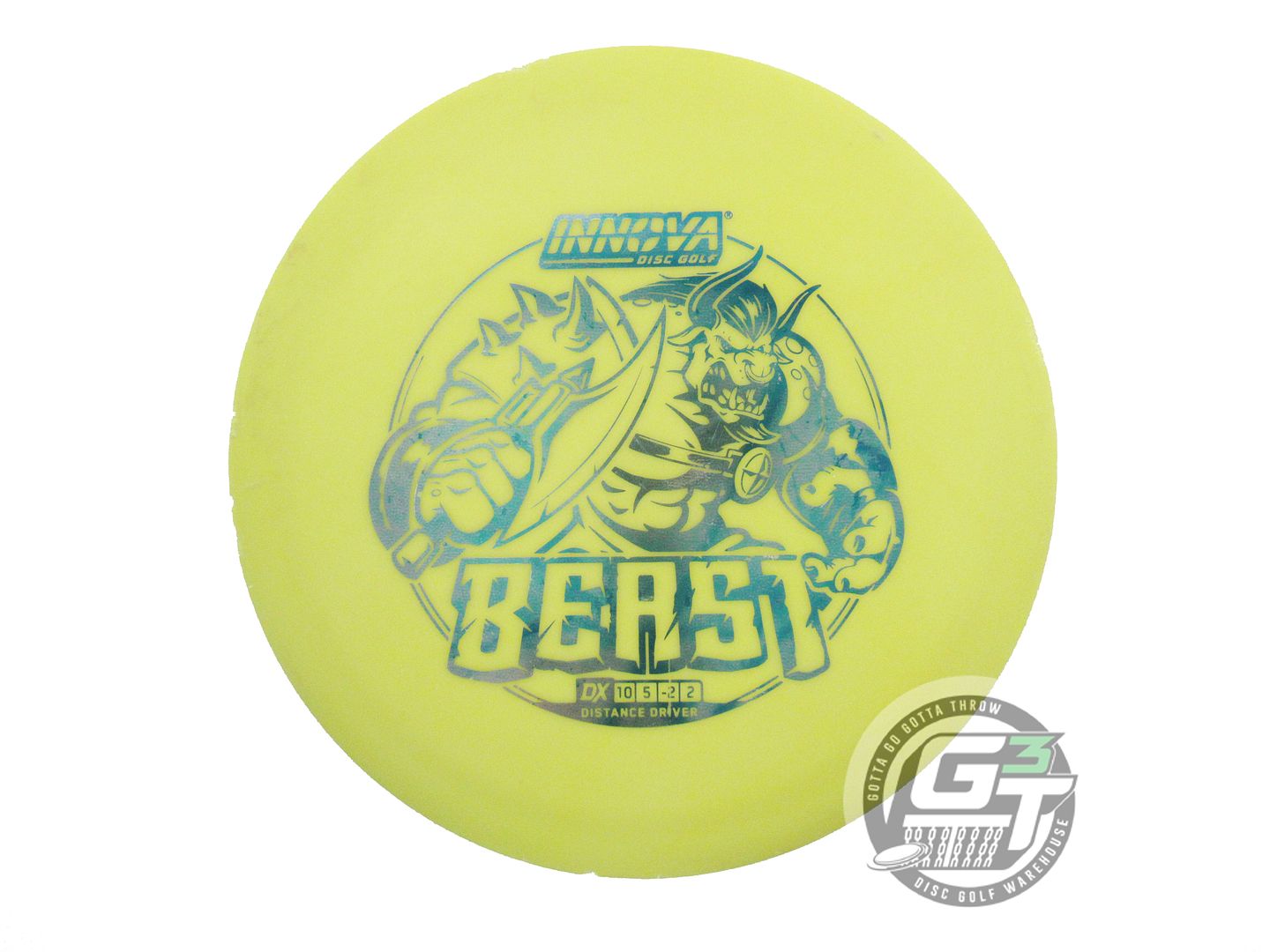 USED Innova DX Beast 170g Yellow Blue Foil Distance Driver Golf Disc