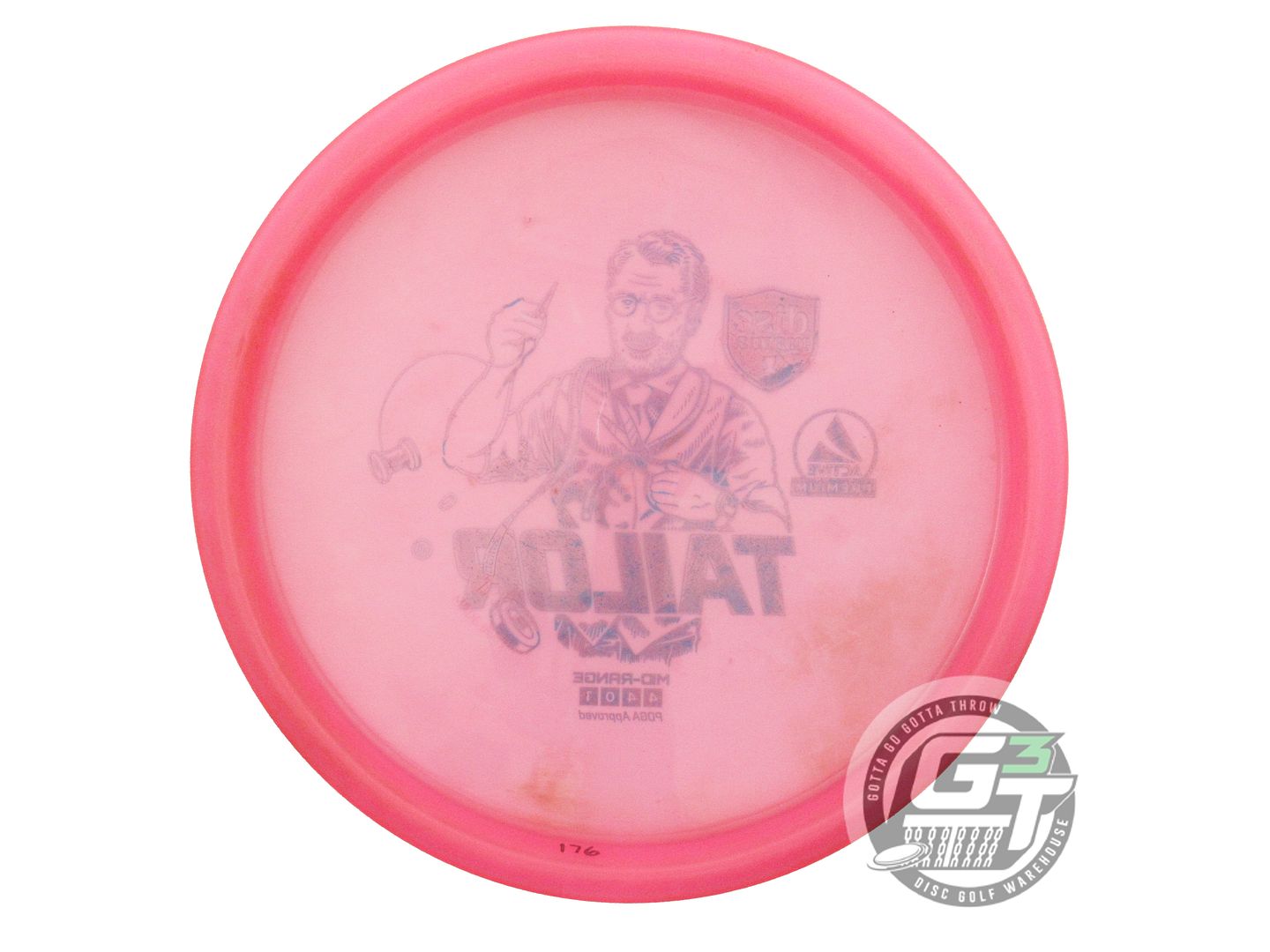 USED DiscMania Active Premium Tailor 176g Pink Teal Foil Midrange Golf Disc