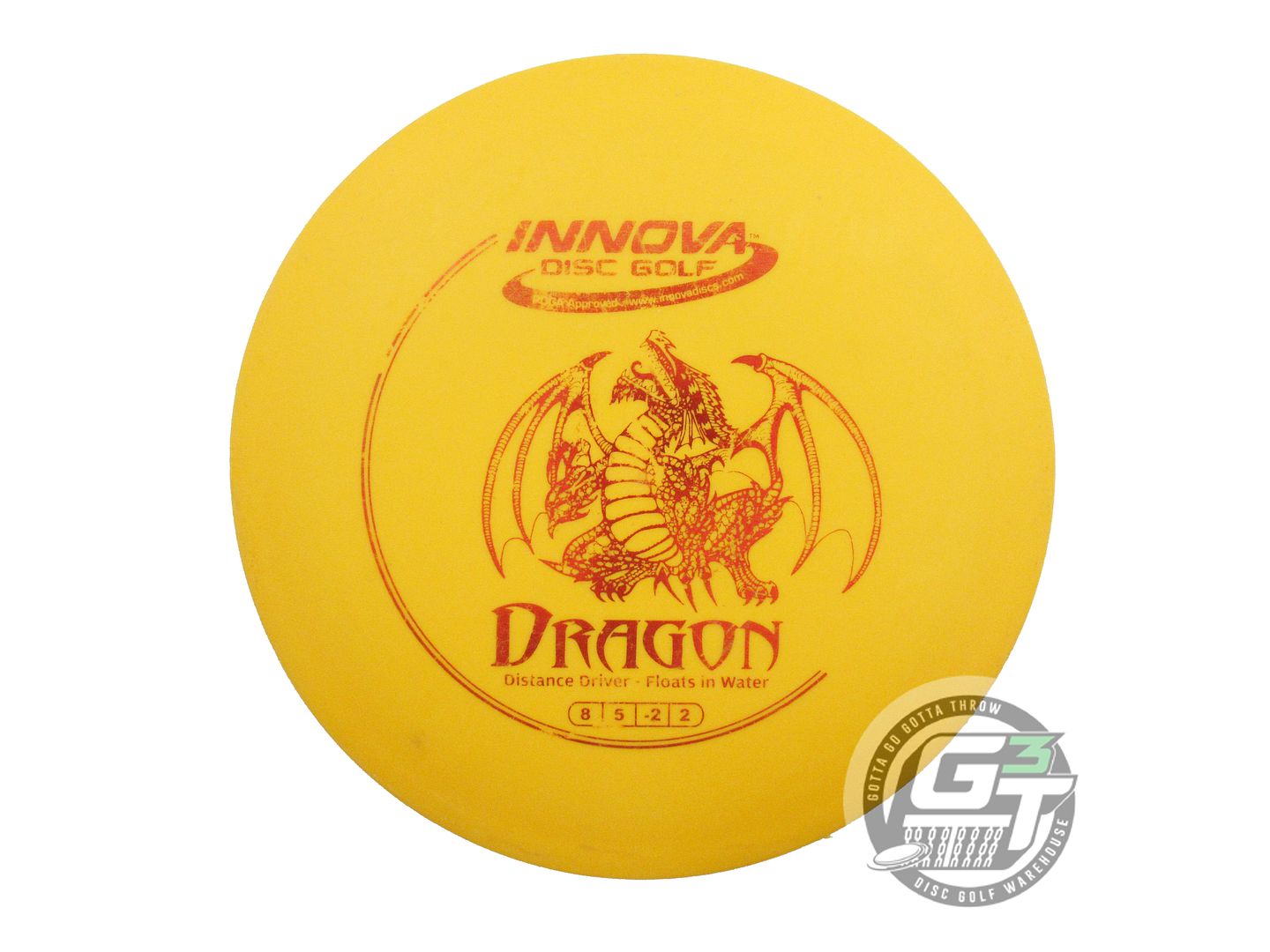 USED Innova DX Dragon 166g Marigold Red Foil Distance Driver Golf Disc