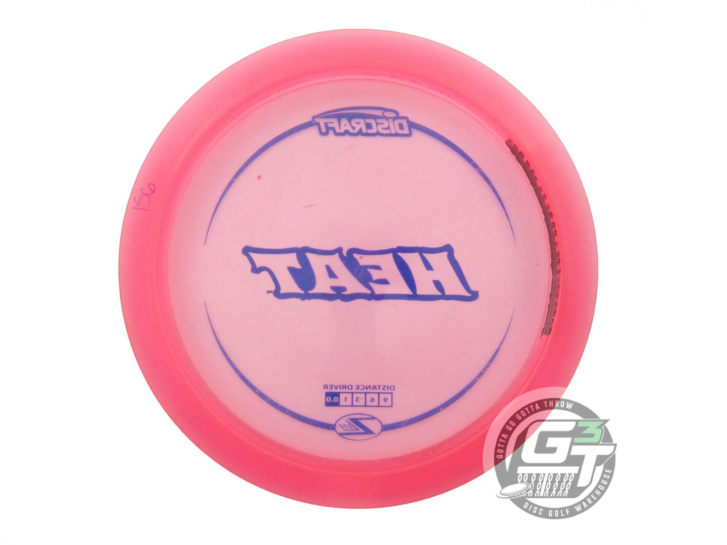 USED Discraft Z Lite Heat 160g Pink Purple Stamp Distance Driver Golf Disc