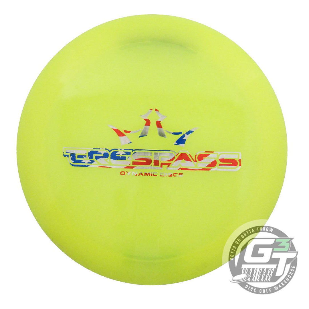 USED Dynamic Discs Lucid Trespass 174g Yellow Flag Foil Distance Driver Disc