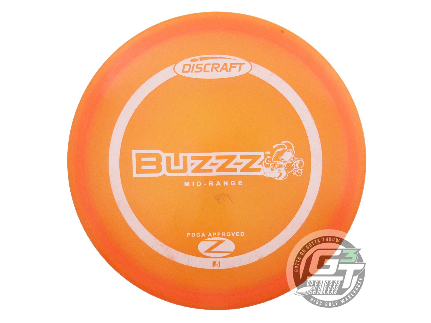 USED Discraft Z Buzzz 174g Orange White Stamp PFN Midrange Golf Disc