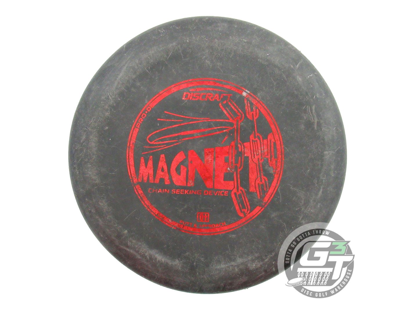 USED Discraft Pro D Magnet 178g Black Red Shatter Foil Putter Golf Disc