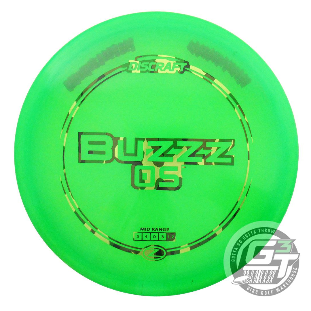USED Discraft Z Buzzz OS 177g Green Camo Foil Midrange Golf Disc