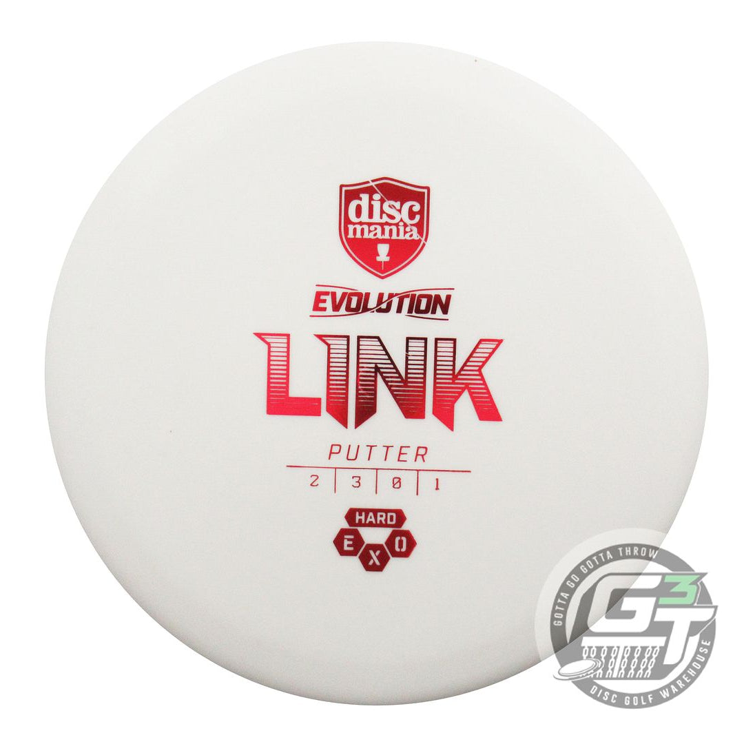 USED DiscMania EXO Hard Link 173g White Red Foil Putter Golf Disc