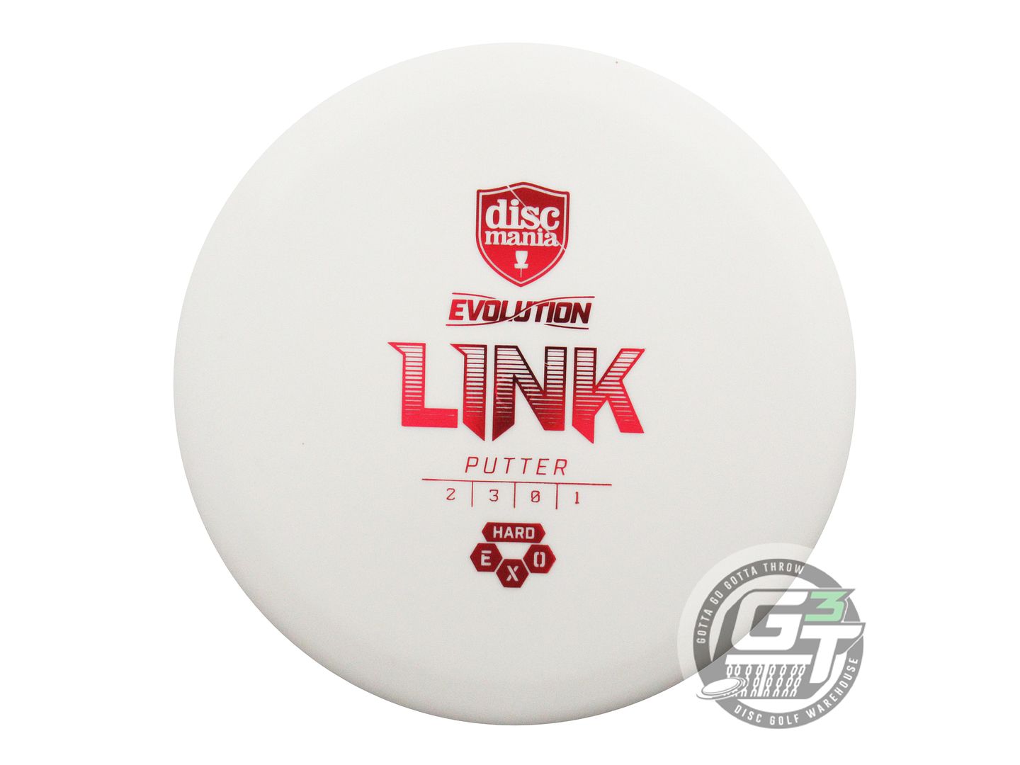 USED DiscMania EXO Hard Link 173g White Red Foil Putter Golf Disc