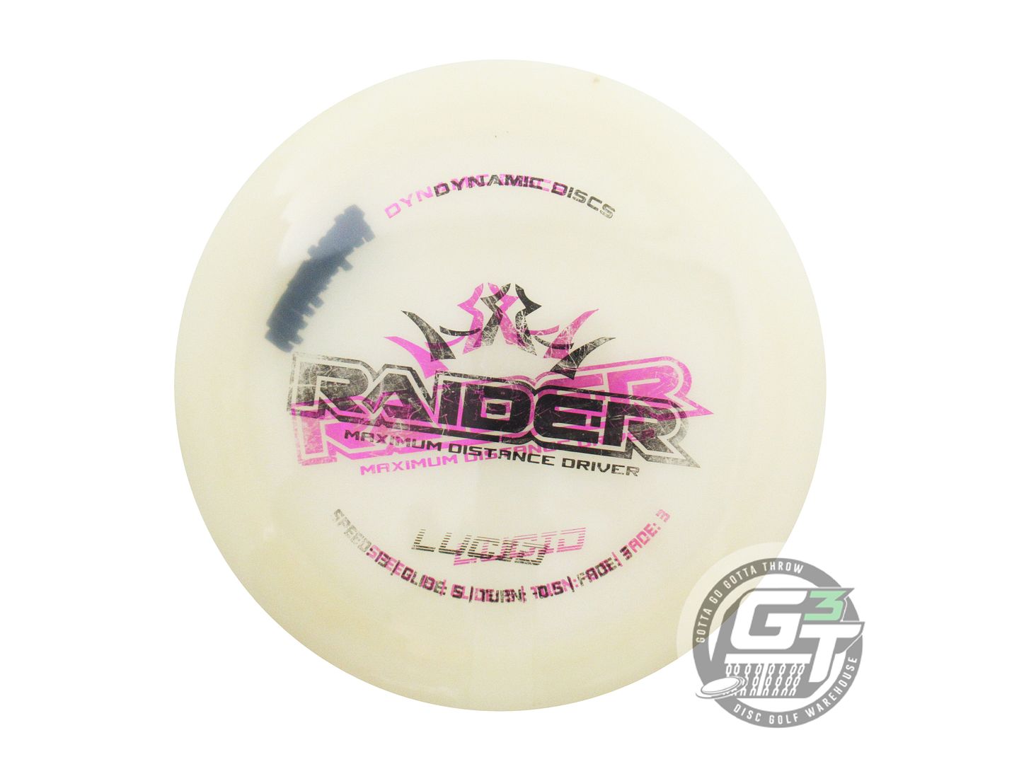 USED Dynamic Discs X-OUT Lucid Raider 173g White Distance Driver Golf Disc