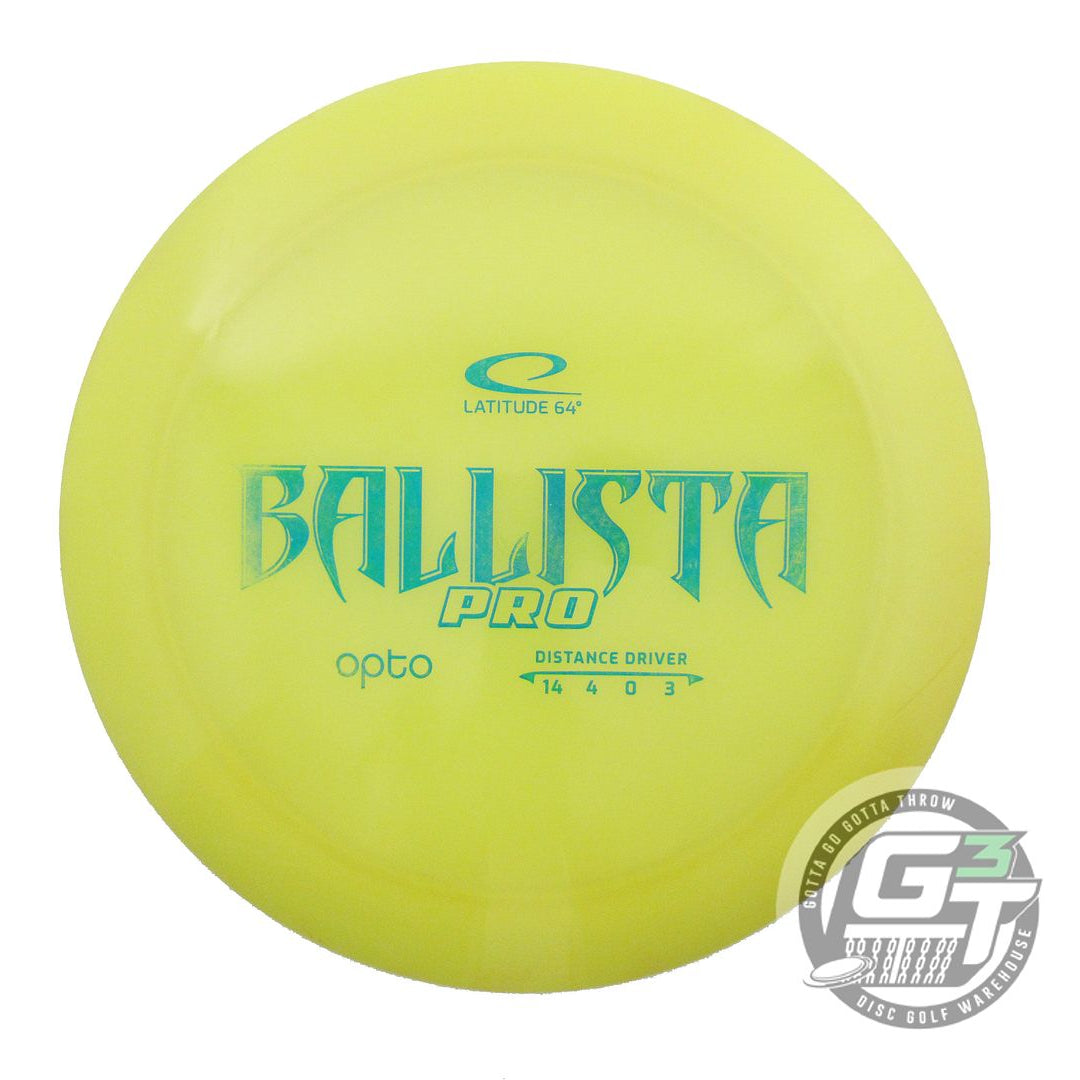 USED Latitude 64 Opto Ballista Pro 169g Yellow Teal Foil Distance Driver Disc