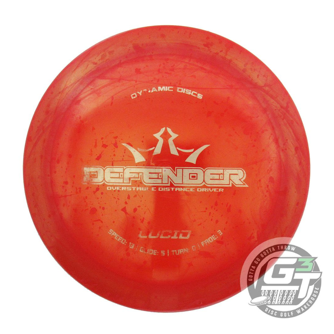 USED Dynamic Discs Lucid Defender 171g Red Silver Stamp Distance Driver Disc
