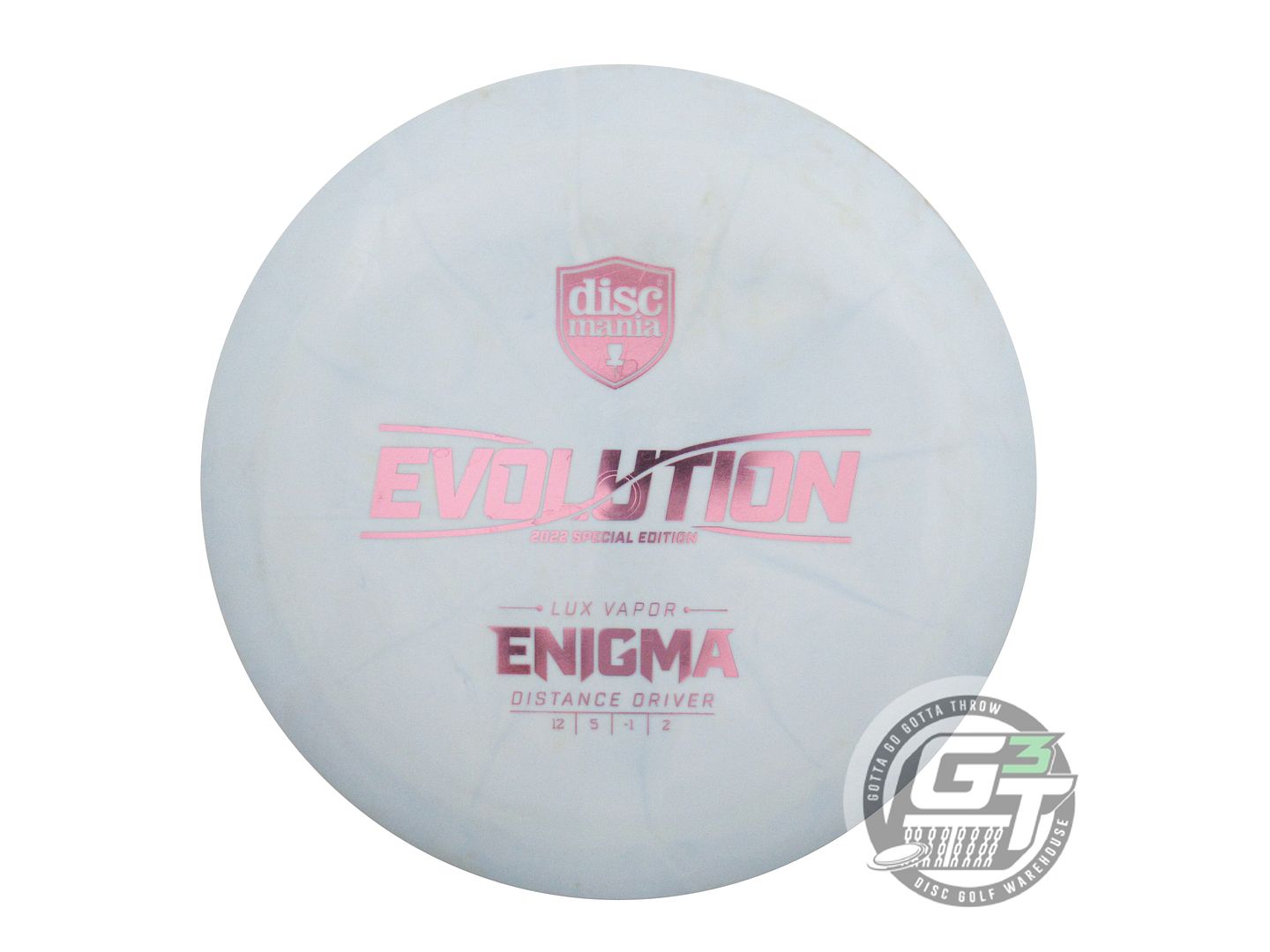 USED DiscMania Lux Vapor Enigma 169g Sky Blue Pink Foil Driver Golf Disc
