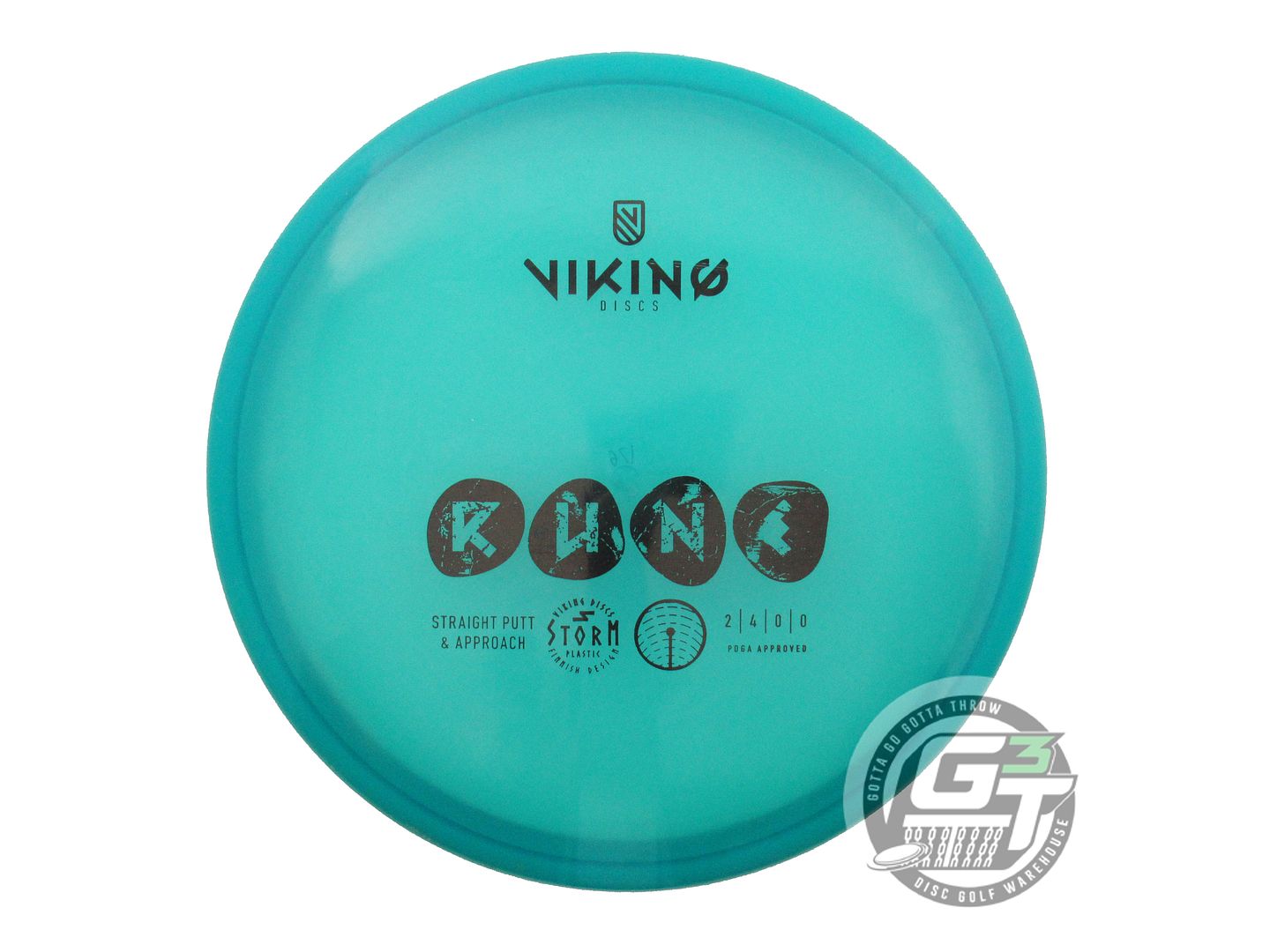 USED Viking Discs Storm Rune 176g Teal Black Stamp Putter Golf Disc