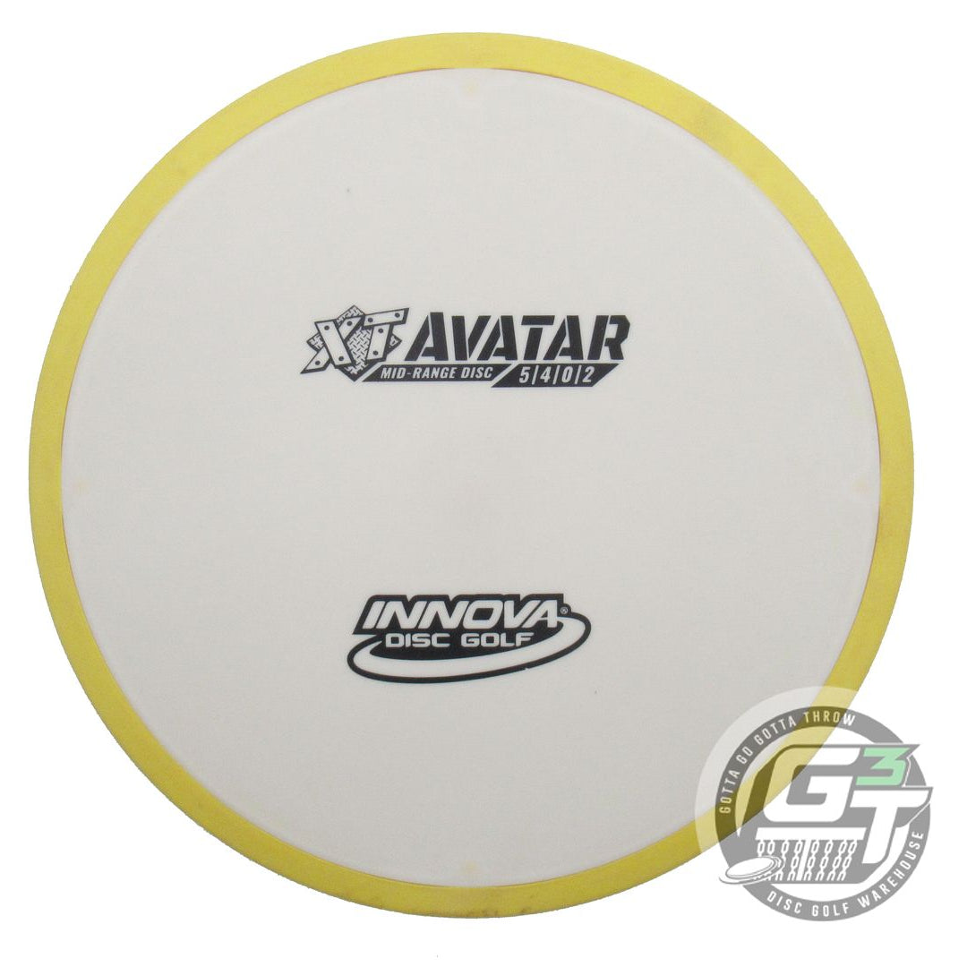 USED Innova XT Avatar 177g Ivory Black Stamp Yellow Rim Midrange Golf Disc