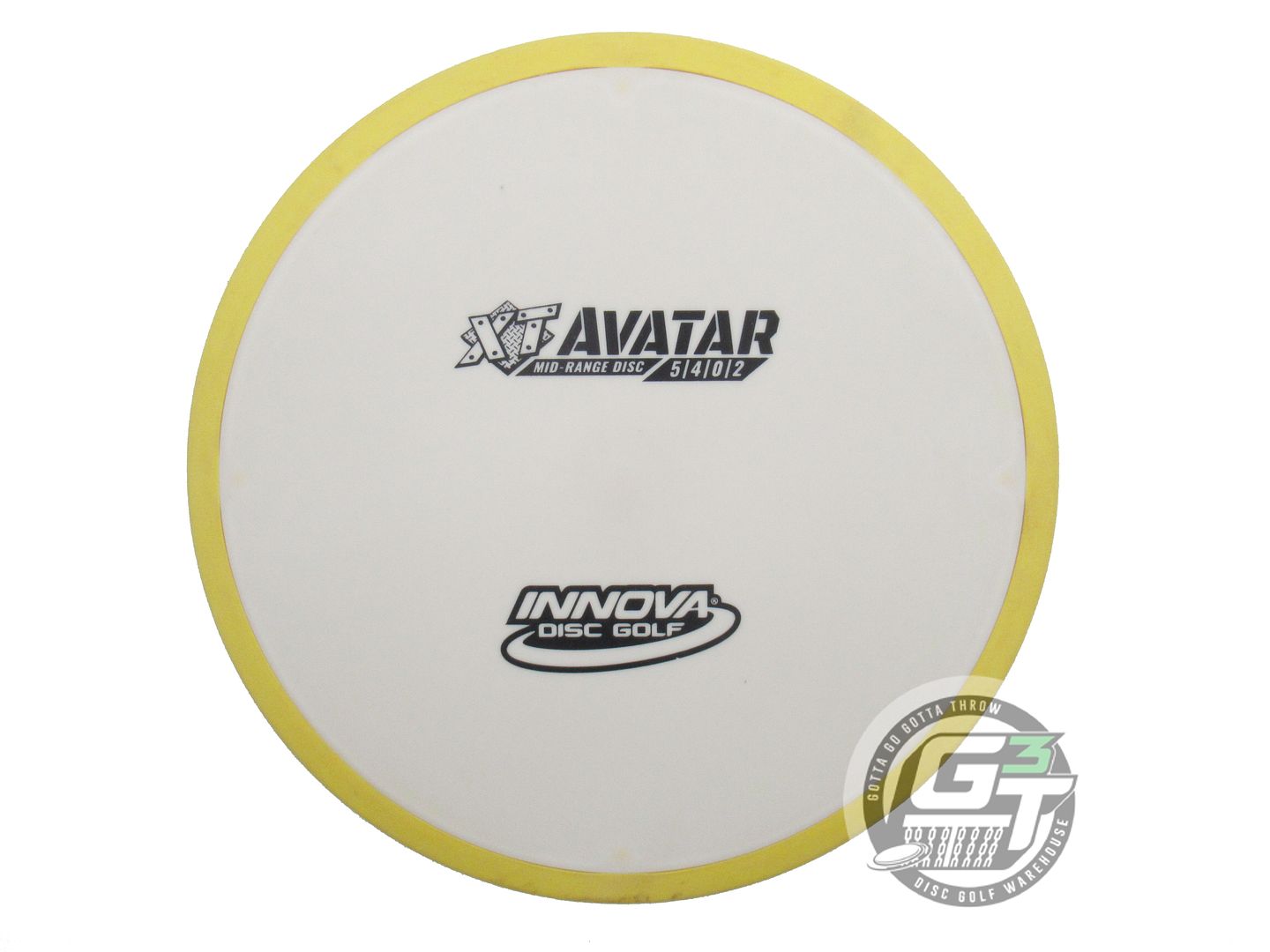 USED Innova XT Avatar 177g Ivory Black Stamp Yellow Rim Midrange Golf Disc