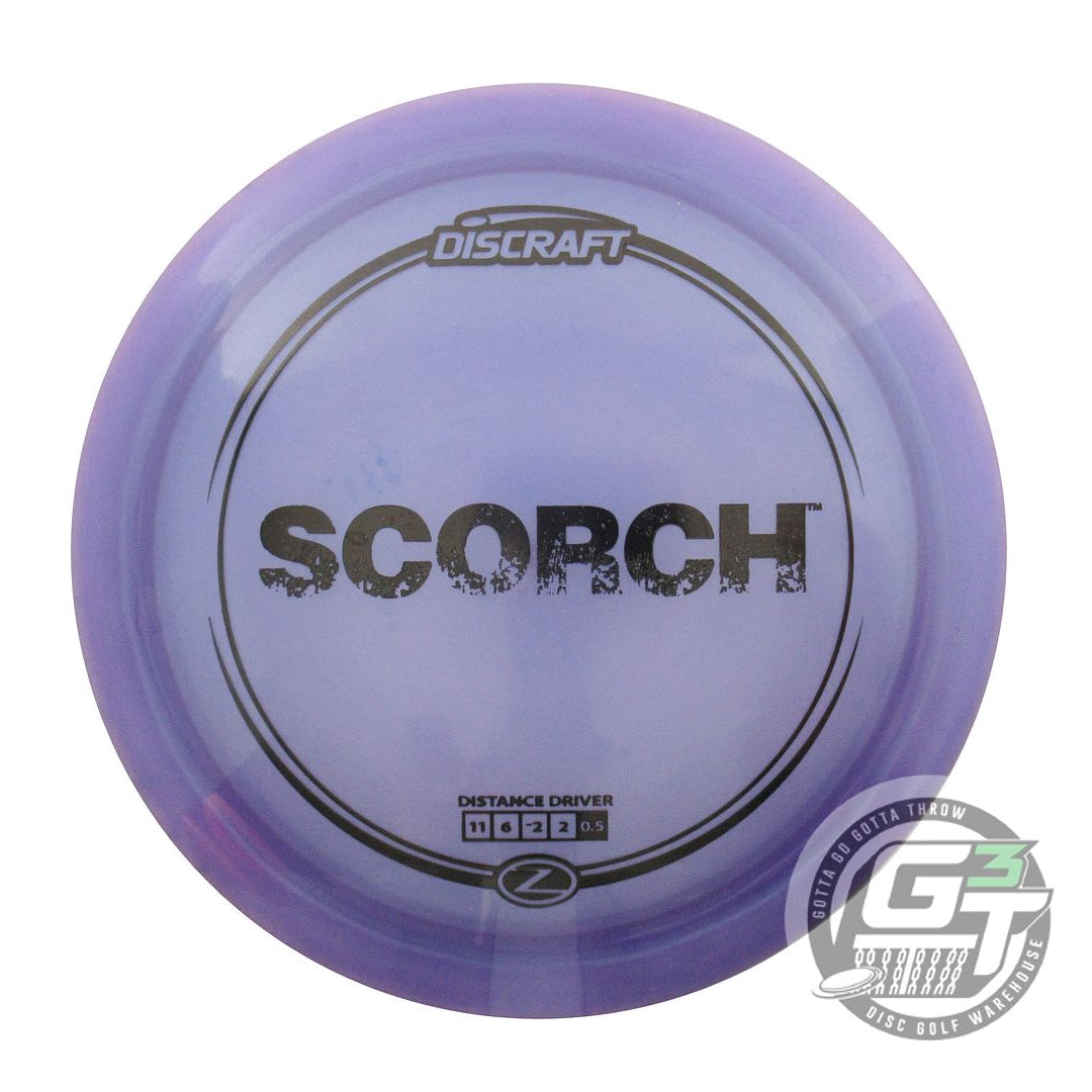 USED Discraft Z Scorch 174g Purple Black Stamp Distance Driver Golf Disc