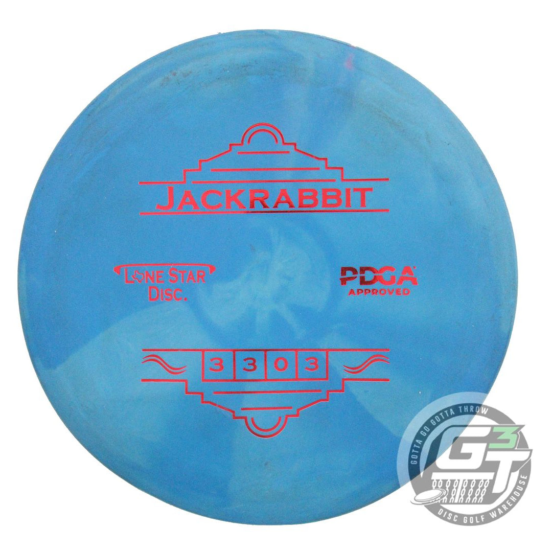USED Lone Star Victor 1 Jack Rabbit 174g Blue Red Foil WARPED Putter Golf Disc