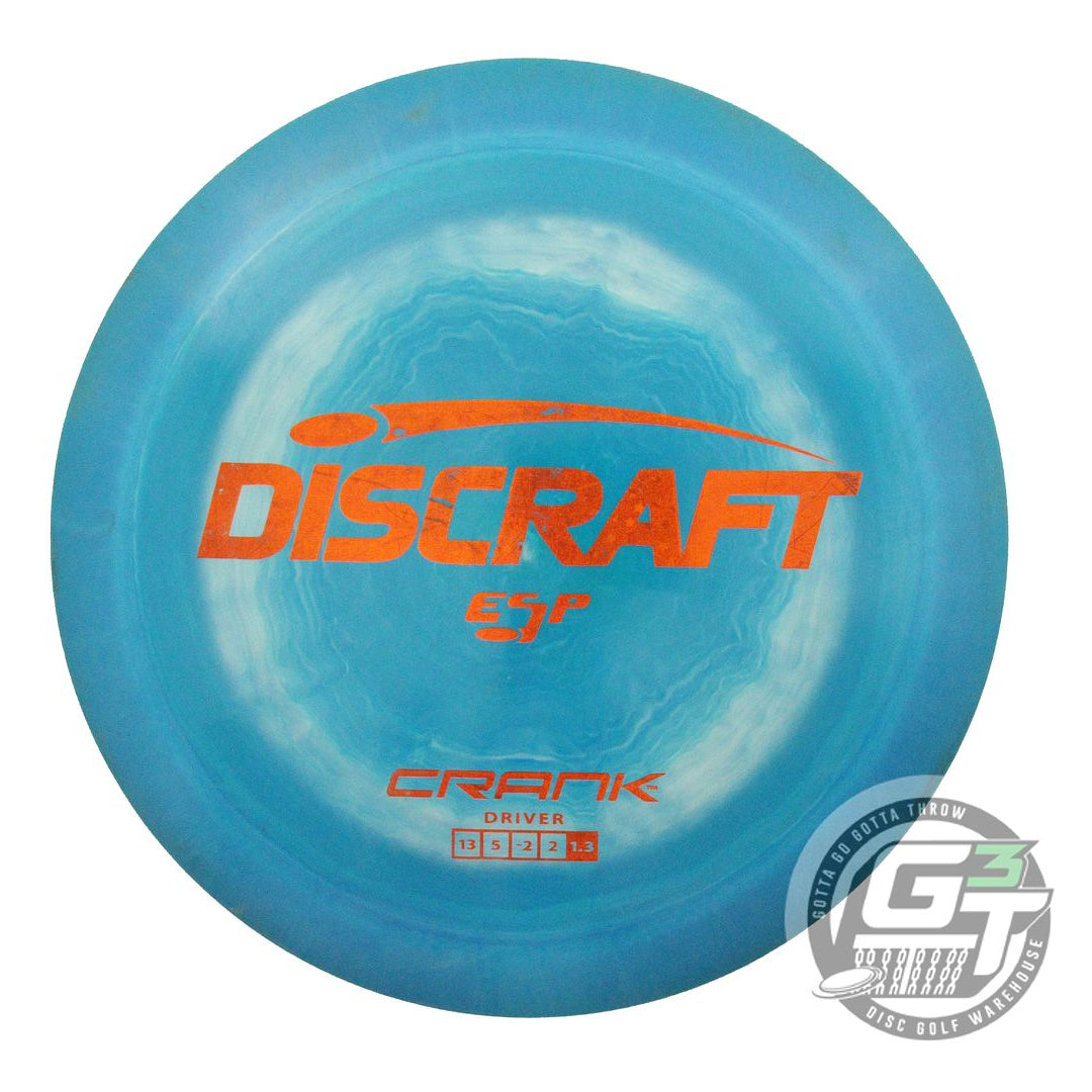 USED Discraft ESP Crank 174g Blue-White Orange Star Foil Distance Driver Disc