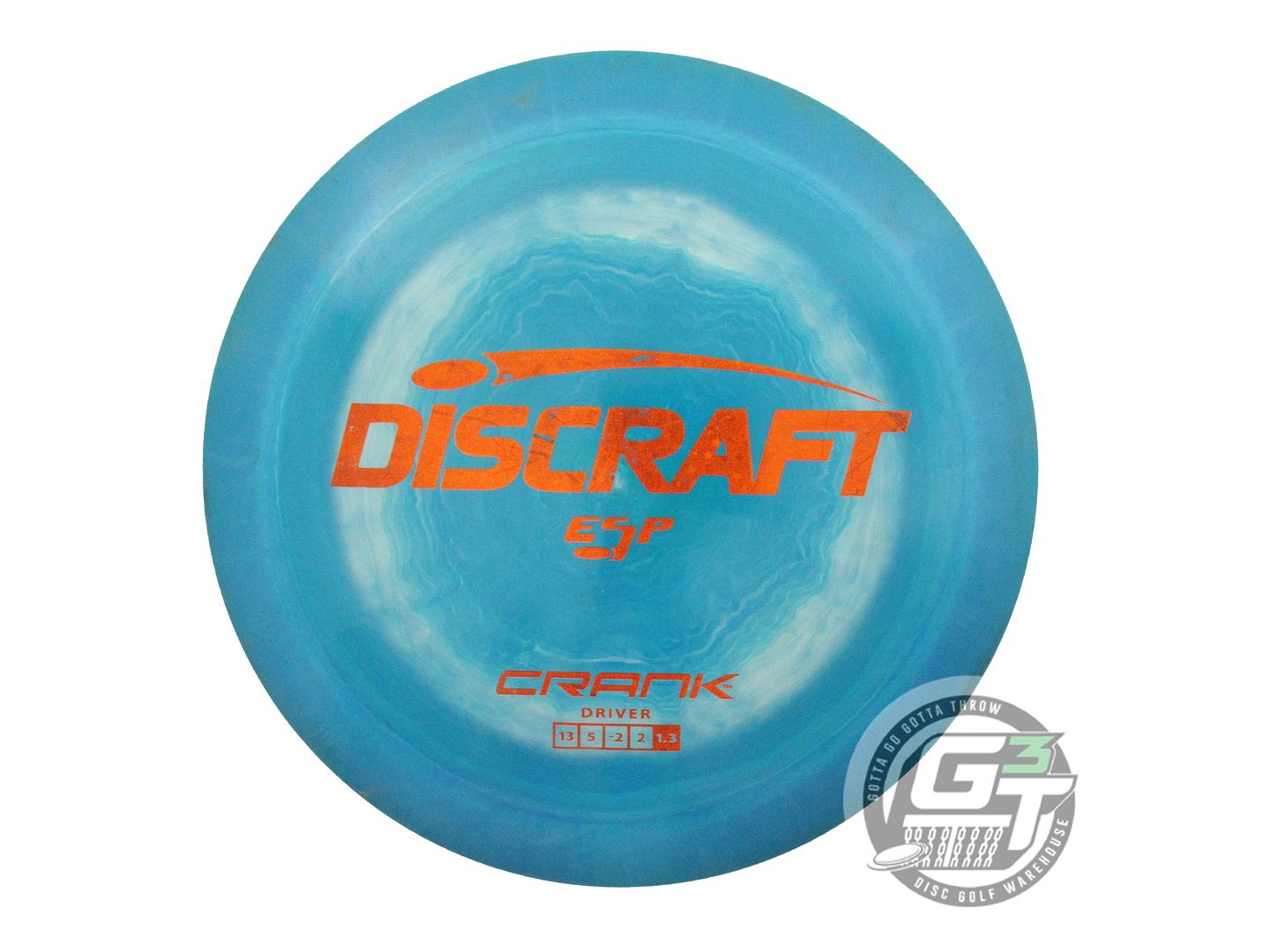 USED Discraft ESP Crank 174g Blue-White Orange Star Foil Distance Driver Disc
