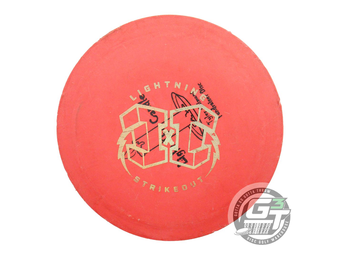 USED Lightning X-OUT Standard MX-1 151g Orange Distance Driver Golf Disc