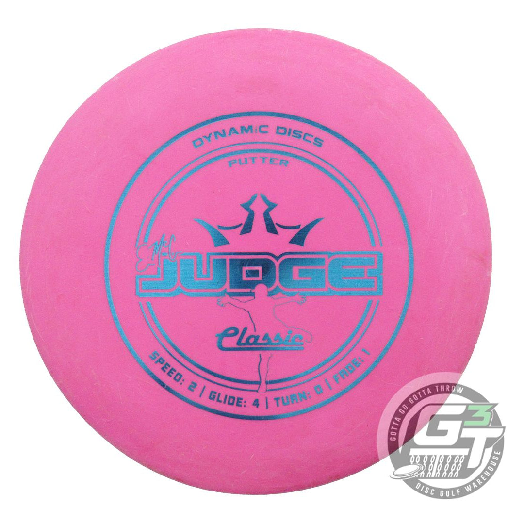 USED Dynamic Discs Classic Hard EMAC Judge 173g Pink Blue Foil Putter Golf Disc