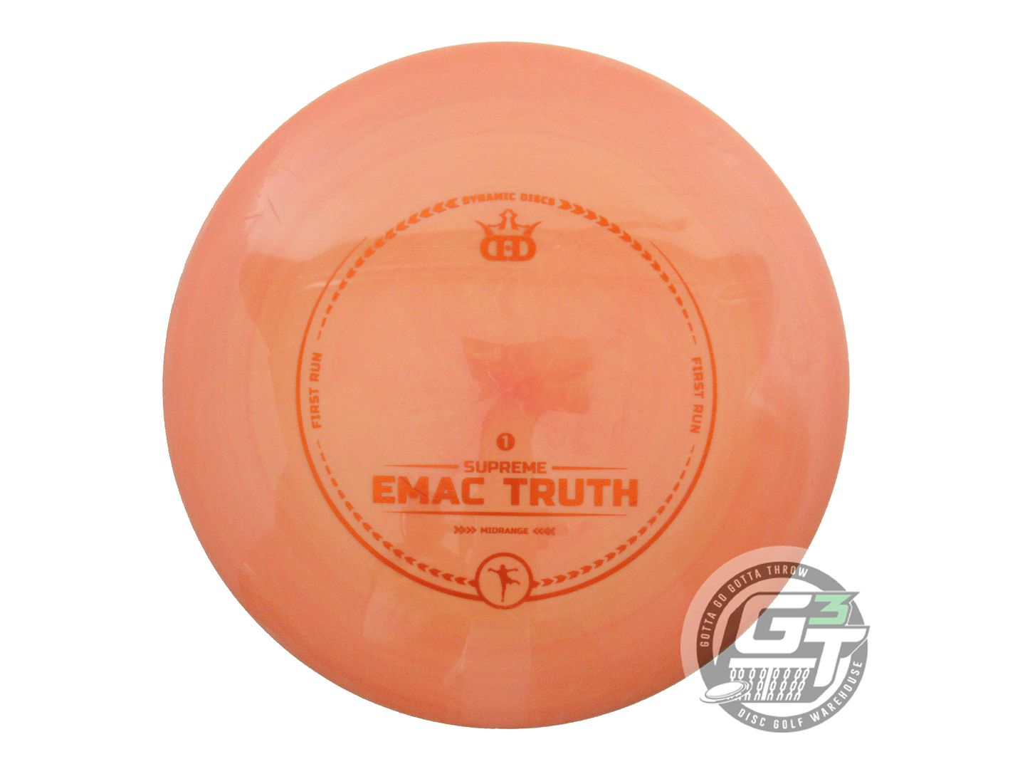 USED Dynamic Discs FIRST RUN Supreme EMAC Truth 173g Orange Midrange Golf Disc