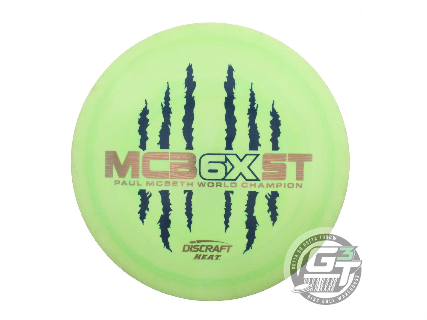 USED Discraft 6X McBEAST ESP Heat 177g Lime Blue Stamp Distance Driver Golf Disc