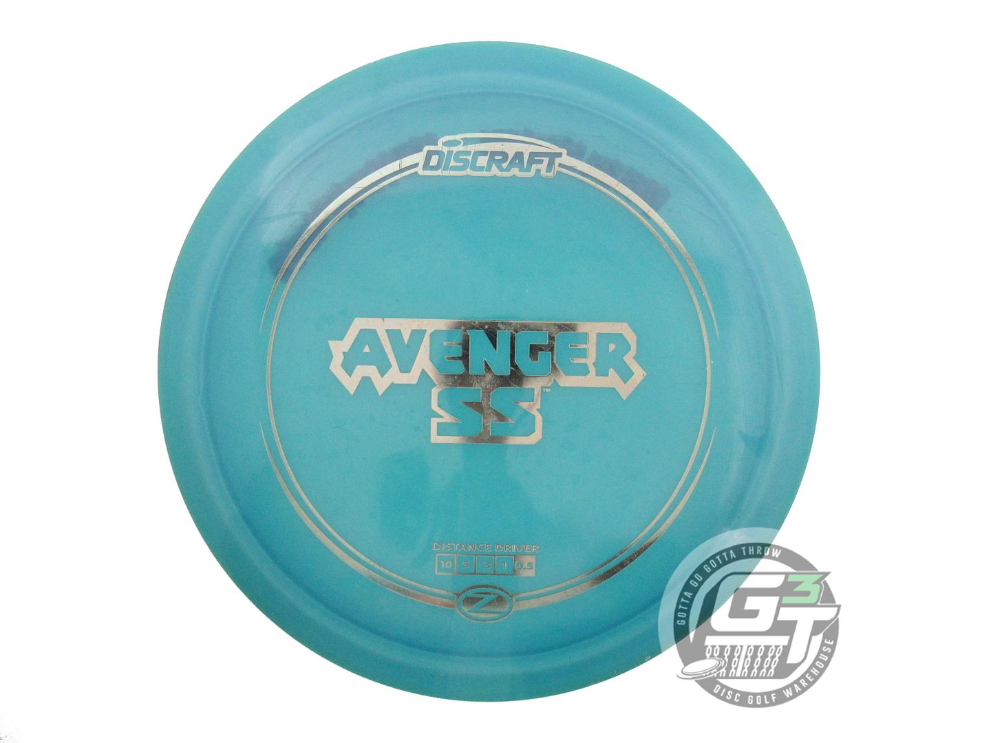 USED Discraft Z Avenger SS 175g Teal Gray Foil Distance Driver Golf Disc